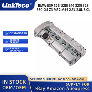 Couvercle de soupape de moteur Linkteco avec joint pour <span class=keywords><strong>BMW</strong></span> E39 525i 528i <span class=keywords><strong>E46</strong></span> 325i 328i <span class=keywords><strong>330i</strong></span> X5 Z3 M52 <span class=keywords><strong>M54</strong></span> 2.5L 2.8L 3.0L 11121432928 - Product Image 2