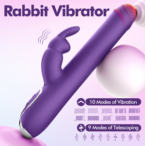 Roterende vibrerende konijnenvibrator met krachtige <span class=keywords><strong>G</strong></span>-<span class=keywords><strong>spot</strong></span> en clitorisstimulatie - Product Image 2