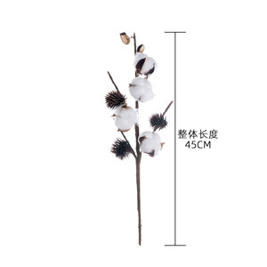 Branche de coton artificielle CallaFloral, blanche, à tige unique, fleur séchée, décoration murale pour mariage, décoration intérieure - Product Image 4