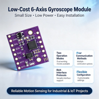 Módulo IMU de 6 Ejes BMI323 ICM-45686, Sensor de Movimiento con Acelerómetro y Giroscopio de 6DOF, BMI323 / ICM-45686 Opcional