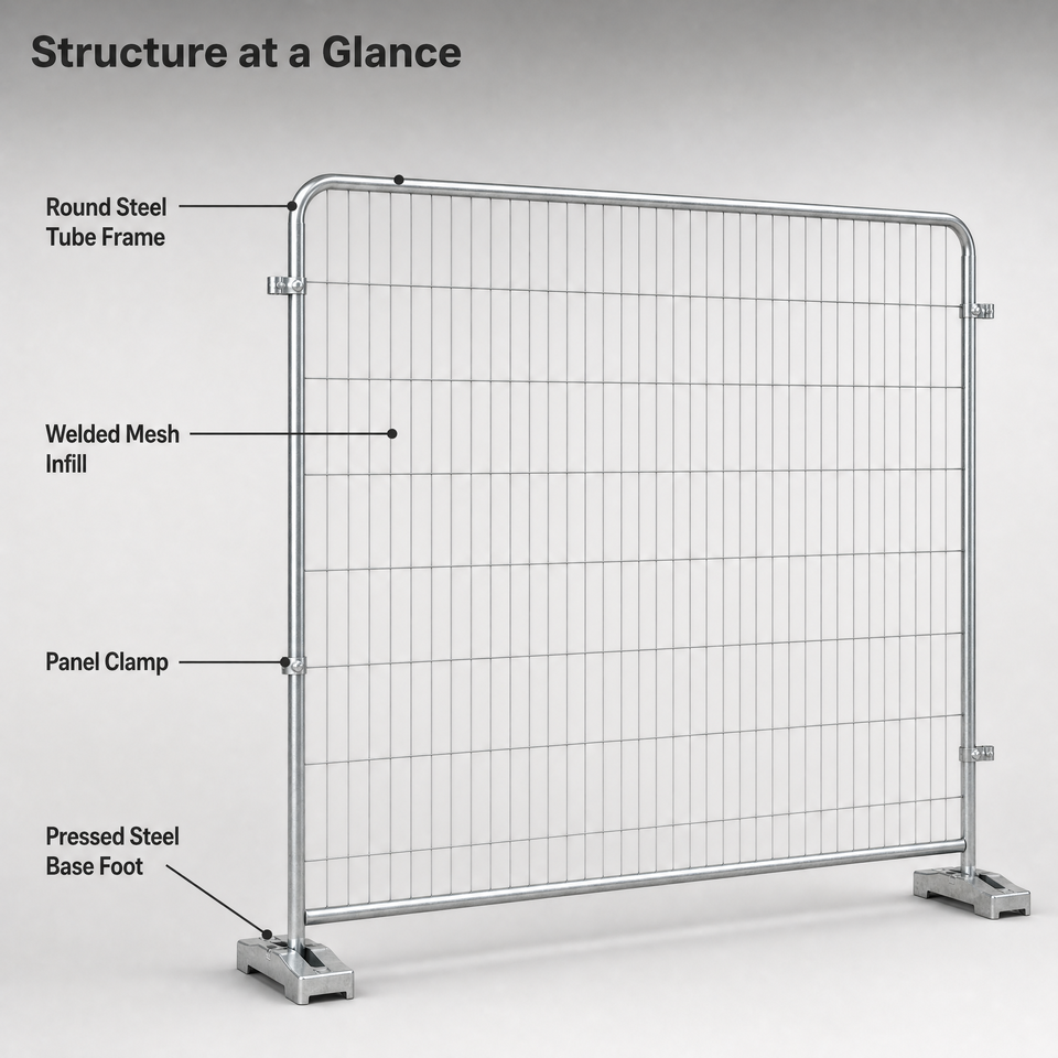 Galvanized Steel Wire Mesh Fence Panel Metal Security Barrier Easily ...