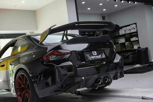 Pour BMW pour General Motors ZS AD Style fibre de carbone sèche aileron arrière aile haute cou de cygne aileron pour G82 G83 M4 nouvel état - Product Image 4