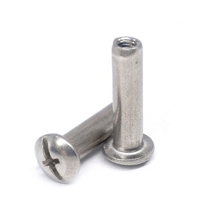 Tornillos Chicago de Latón Sólido, Niquelados, con Cabeza Redonda de Acero Inoxidable - Product Image 5