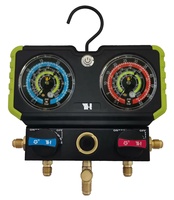 Manomètre de Pression de Réfrigération Haute Qualité R22/R134A/R404A/R410A, Kit de Manifold avec Éclairage LED et Anti-Collision pour Outils CVC