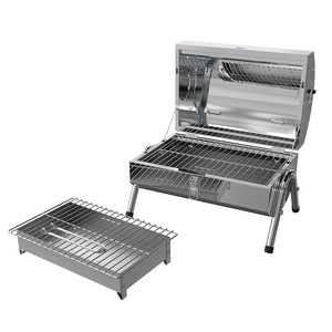 Stainless Steel Barbecue Grill 42x27x35.5cm Portable Folding Outdoor Camping Grills - Product Image 2