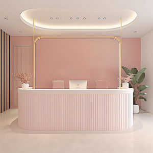 Petit <span class=keywords><strong>comptoir</strong></span> de salon de beauté spa personnalisé <span class=keywords><strong>Comptoir</strong></span> de bar léger et luxueux pour manucure boutique moderne et simple - Product Image 4