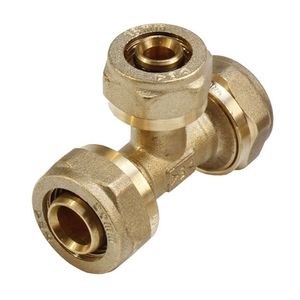 Raccord de compression F/F/F pour tuyau multicouche 16 mm, connecteur de plomberie - Product Image 1