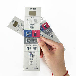 Autocollant de panneau de commande en relief d'étiquette de commutateur d'équipement de polyester en plastique personnalisé de 3M avec des boutons poussoirs - Product Image 2