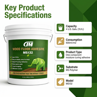 Adhésif pour sols en bois DIMEI MS132, mastic polymère MS, écologique, faible teneur en COV, colle pour l'installation de parquet chauffant