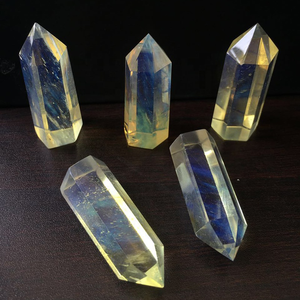 Jd đá quý nhà máy tùy chỉnh Bán buôn tinh thể tự nhiên Wands vàng điểm nóng chảy năng lượng chữ<span class=keywords><strong>a</strong></span> bệnh đá quý tháp làm bằng tay tinh thể - Product Image 4