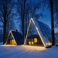 Casa Triangular Portátil de Acero con Paneles de Pared Prefabricados para un Montaje Rápido