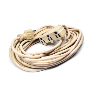 Cable de Extensión de Alimentación para Exteriores de 25 pies, 14 AWG, 125 V, PVC, 100% Cobre, Triple Conector, <span class=keywords><strong>NAMA</strong></span> 5-15P, Multi-Enchufe, CETL CUL - Product Image 1