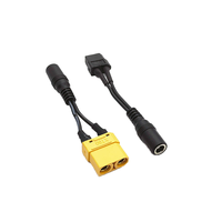 Câble d'alimentation Zeanda 18AWG XT60 DC5521 Connecteur femelle à balle 5.5X2.1mm 5.5X2.5mm Isolation PVC IP67 12V-350V