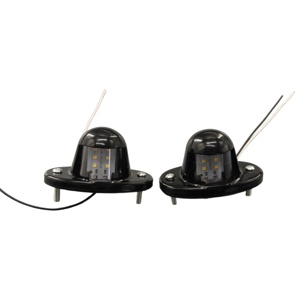 Pièces de système d'éclairage de camion de haute qualité, éclairage de <span class=keywords><strong>plaque</strong></span> d'<span class=keywords><strong>immatriculation</strong></span> <span class=keywords><strong>LED</strong></span> universel pour camion, 24V, boîtier métallique - Product Image 2