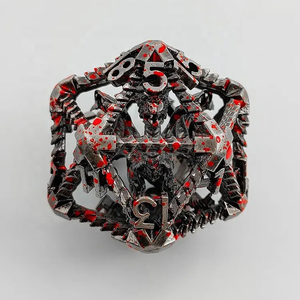 Dado poliédrico hueco de 40 mm con diseño de dragón y D20 para juegos de mesa DND - Product Image 3