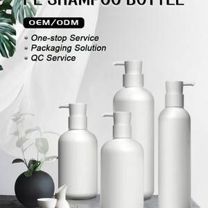 Bouteille distributrice ronde à épaulement en HDPE blanc mat, 200ml, 260ml, 300ml, 400ml, 500ml, pour shampoing et gel douche - Product Image 6