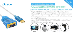 DTECH 3M สายโปร่งใส DB9 Pin USB 2.0 ถึง RS232 ตัวแปลงอนุกรมสายสนับสนุน Win7/<span class=keywords><strong>8</strong></span> - Product Image 5