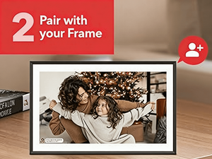 Cadre <span class=keywords><strong>photo</strong></span> numérique intelligent interactif avec écran tactile <span class=keywords><strong>de</strong></span> 13 pouces, WiFi, application Frameo pour le partage familial - Product Image 3