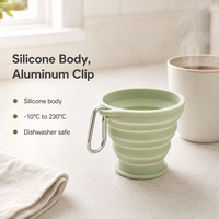 Gobelet pliable en silicone - Porte-boissons écologique pour l'extérieur