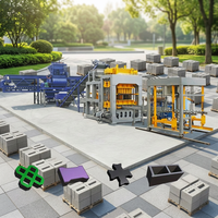 Machine automatique de fabrication de blocs creux à emboîtement haute capacité QT8-15 avec pompe et boîte de vitesses, contrôle Siemens PLC, entretien facile
