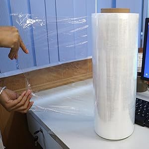 Clear Plastic Self-Adhering Stretch <strong>Wrap</strong> Film Pallet <strong>Wrap</strong> Thick Durable LLDPE Heavy Duty <strong>Shrink</strong> Film for Packing Moving Supplies - Product Image 2