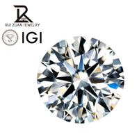 Toptan CVD 9.7mm 3.6ct DEF VVS-VS IGI Dereceli Sentetik Beyaz Yuvarlak Gevşek Laboratuvarda Üretilmiş Elmas (IGI Sertifikası Olmadan)