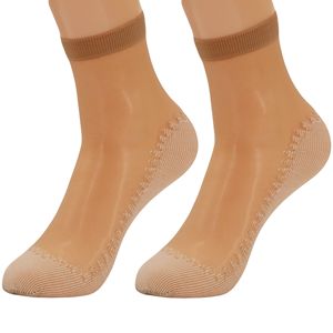 DB <b>Women's</b> Sheer Ankle <b>Socks</b> Beige Skin Cotton Sole Anti Slip Thin Knitted One Size Fits All Winter Casual Daily Wear - Product Image 3