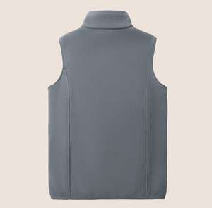 Gilet in Pile Senza Maniche Slim Fit con Logo Personalizzato, Zip Intera per Caccia e Attività all'Aperto per Uomo - Product Image 2