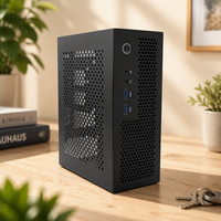Boîtier Mini PC Horizontal en Alliage d'Aluminium A09 HTPC, Interface USB3.0, Prend en Charge les Petites Alimentations 1U/Flex PC