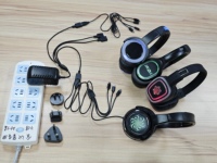 Estación de Carga para Auriculares Silent Disco de 16 Puertos, Carga 16 Dispositivos Simultáneamente con Cables Micro USB Tipo C para Eventos y Fiestas