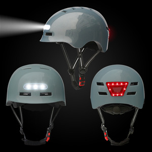 Casco de seguridad Unisex para monopatín, bicicleta eléctrica, bicicleta nocturna, con luz LED intermitente - Product Image 5