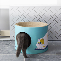 Pet New Release Product 2025 Maison pour chat d'intérieur de style double couche et planche à gratter pour chat pour jouer et se détendre