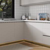 Plinthe de meuble en alliage d'aluminium étanche avec finition anodisée effet bois pour cuisine d'hôtel, plinthe moderne