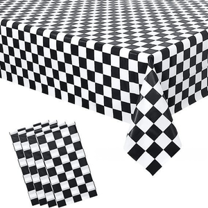 DAMAI Black White Checkered Flag <b>Disposable</b> Paper Plates Racing Theme Party <b>Tableware</b> Set Boys Two Fast Birthday Race Car Party - Product Image 4