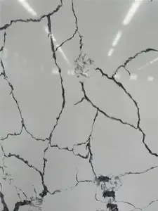 Nouvelles dalles de quartz blanc en pierre de quartz artificiel blanc Calacatta pour dessus de vanité