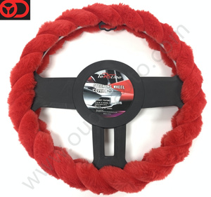 Housse de <span class=keywords><strong>volant</strong></span> de voiture chaude en peluche <span class=keywords><strong>38</strong></span> <span class=keywords><strong>cm</strong></span> élastique chaud antidérapant housse de <span class=keywords><strong>volant</strong></span> housse de protection hiver - Product Image 6