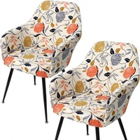 Housses de chaise de salle à manger MEIVINES, lot de 4 housses extensibles en tissu pour fauteuils