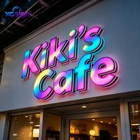 Enseigne lumineuse 3D LED personnalisée en acrylique coloré avec télécommande, cadre en acier inoxydable, étanche IP65 pour la maison, le bar, le mariage