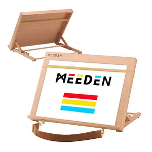 MEEDEN portatile in legno schizzi e tavolo da disegno con disegno T-quadrato per la pittura e lo schizzo per uso del cavalletto