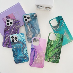 เคสโทรศัพท์หินอ่อนสำหรับ iPhone 14,เคส TPU แบบนิ่มลายหินอ่อนสีกลิตเตอร์สำหรับ iPhone 13 Pro iPhone 14 Plus S22 A53 - Product Image 2