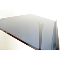 BOSN Display - Podium moderne détachable en acrylique noir avec poteau en acier inoxydable pour couleur et logo personnalisables