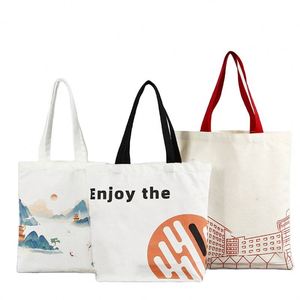 Eco Friendly Custom Your Logo Design 12oz Cotton Tote <b>Bags</b>, <b>Canvas</b> Handled Casual Shopping Print Calico Cretonne Chintz/ - Product Image 1