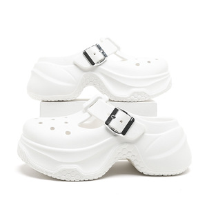 Women's Platform <b>Clogs</b> EVA Sole Closed Toe Breathable Non Slip Summer Sandals Size 35 36 37 38 39 40 White Khaki Black - Product Image 1