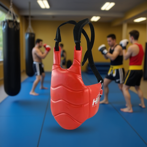 Protector de Pecho Rojo XL para Boxeo y Artes Marciales, Equipo de Alta Visibilidad - Product Image 2