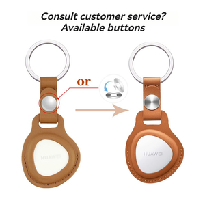 Porte-clés rétro en cuir PU avec boucle à ressort, étui de protection pour balise <span class=keywords><strong>HUAWEI</strong></span>, adapté au localisateur <span class=keywords><strong>HUAWEI</strong></span>, logo personnalisé - Product Image 3