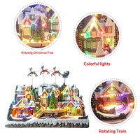 Décorations de Noël ANYOU Cerf Volant, Ornements de Fêtes, Lampe Cerf Artisanale, Cerf de Style Européen en PVC 55x32.5x43cm