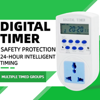 Minuteur numérique programmable intelligent 24h/24, prise connectée, interrupteur de contrôle du temps, prise UK/EU, minuteur électronique