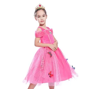 Halloween Feest Prinses Kostuum Jurk Kids Meisjes Cosplay Roze Fee Vlinder Prinses Jurken