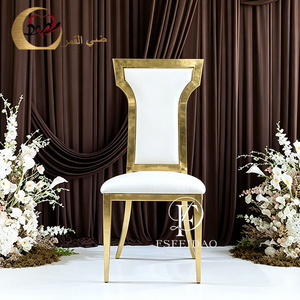 Chaises de trône royales de luxe en acier inoxydable pour hôtel, chaises de mariage à dossier haut pour le marié et la mariée, utilisation dans le salon - Product Image 2