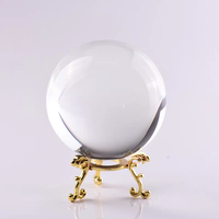 Boule de cristal gravée de 60, 70, 80 mm avec support métallique, gravure laser 3D, boule de cristal K9 pour souvenirs et cadeaux